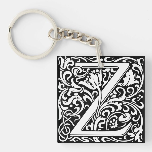 Blommig monogramalfabet bokstav Z (Framsidan)