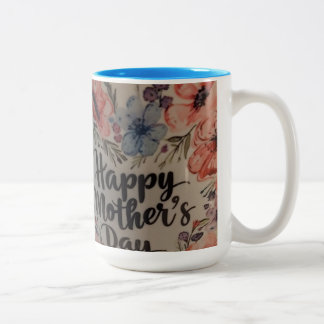 blommig mormorsdagsmugg Två-Tonad mugg