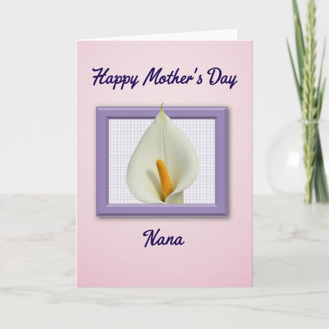 Blommig Mors Dag Nana-kort Kort (Framsida)