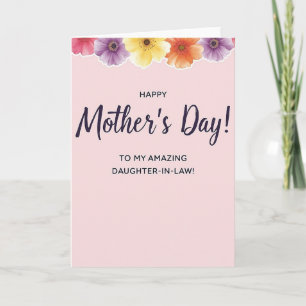 Blommig Mors dag Svärdotter Kort