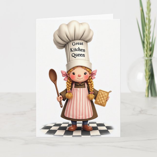 Blommig Morsdags Bakerkort Kort (Framsida)