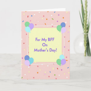 Blommig Morsdags Bff-kort Kort