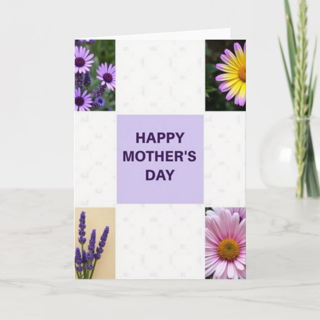 Blommig Morsdags kort (Framsida)