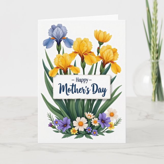 Blommig Morsdags kort (Framsida)