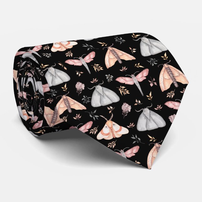 Blommig Moth Fjäril Mönster Slips (Rullad)