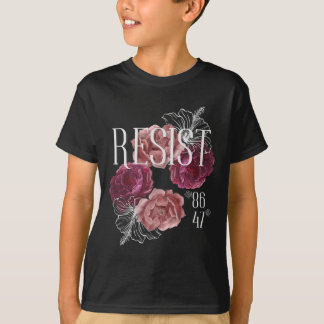 Blommig motstånd Inte min president 86 47 Anti-tru T Shirt