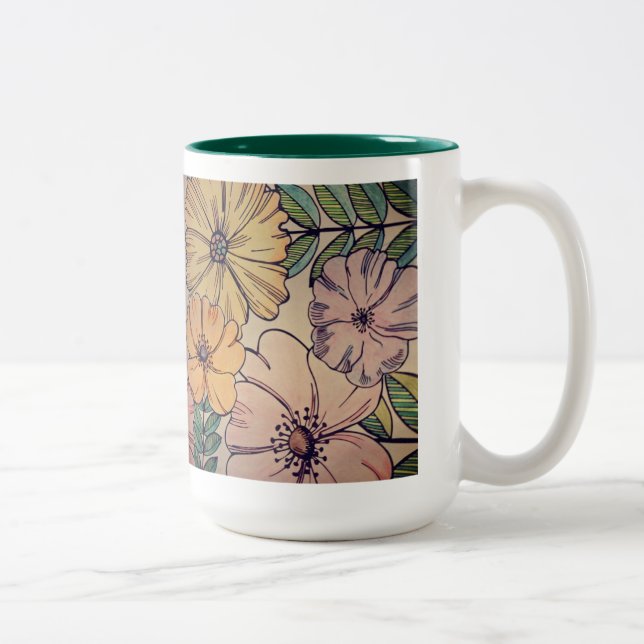 Blommig mugg  (Höger)