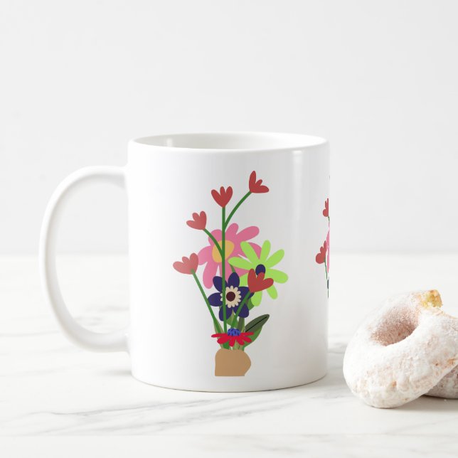 blommig mugg  (Med munk)