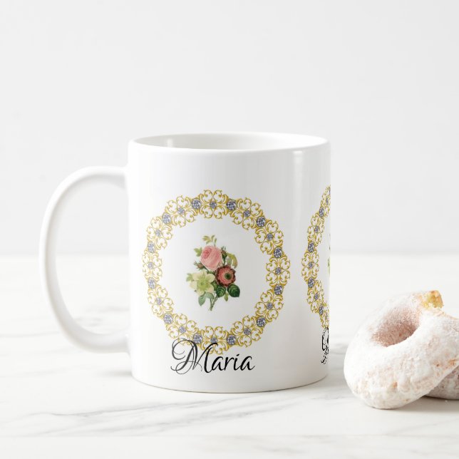 Blommig mugg (Med munk)