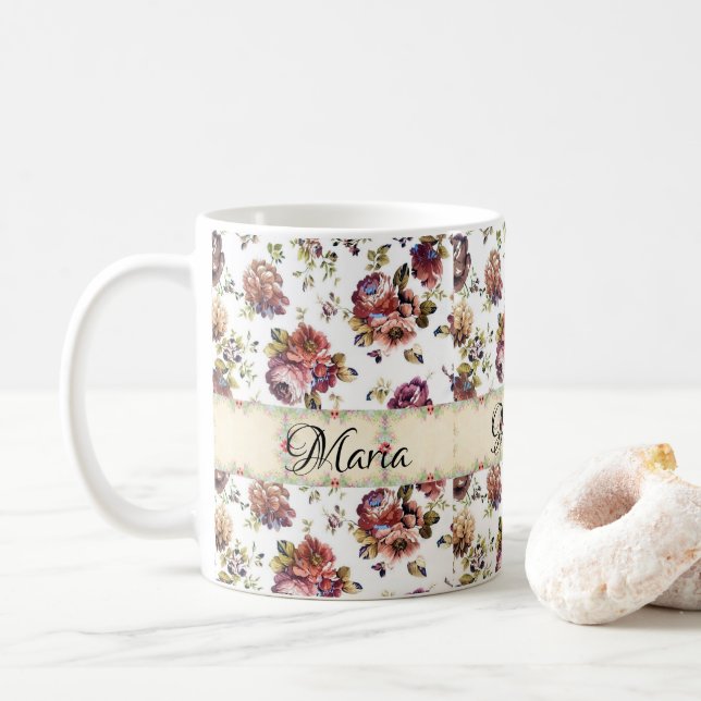 Blommig mugg (Med munk)