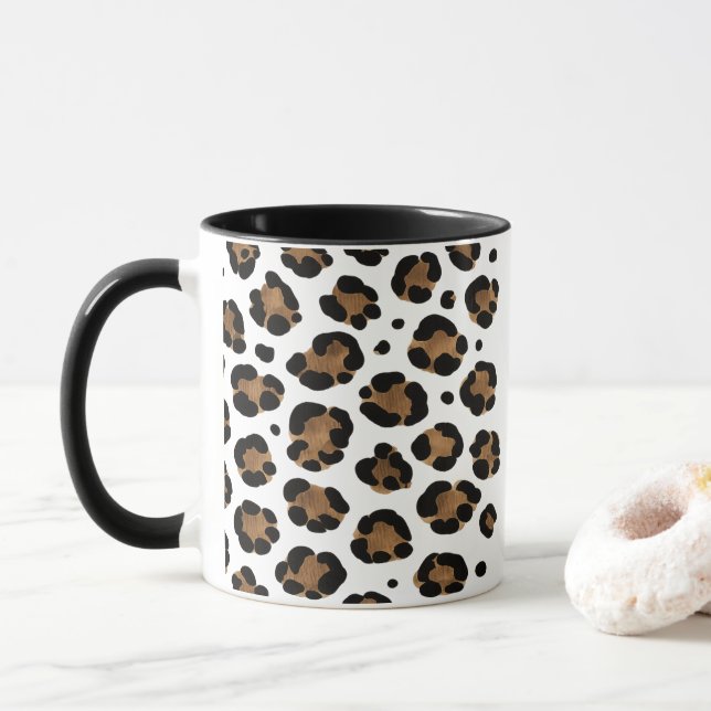 Blommig mugg – Elegant rosdesign (Med munk)