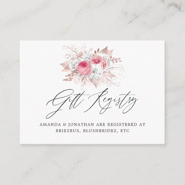 Blommig och spetsig bröllopsfest display present tilläggskort (Framsida)