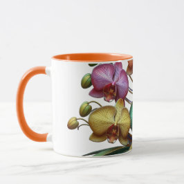 Blommig, Orkidéer, Asiatisk, Skönhet, Kaffe Kopp M