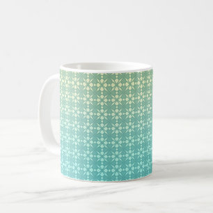 Blommig ornament, gradient kaffemugg