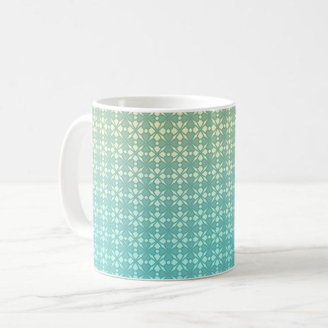 Blommig ornament, gradient kaffemugg (Framsida vänster)