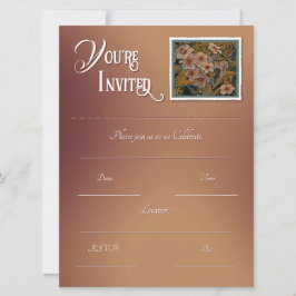 Blommig påfyllnadsinbjudan  inbjudningar