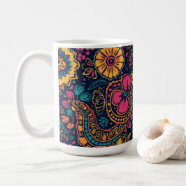 Blommig Paisley-mönster Kaffemugg