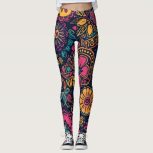 Blommig Paisley-mönster Leggings