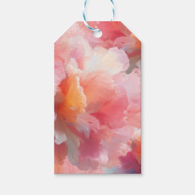 Blommig Pappers Tallrik Presentetikett (Framsidan)