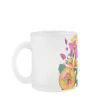 Blommig Paradis Frostig Glas Mugg