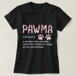 Blommig Pawma Hund Mormor Konst T Shirt