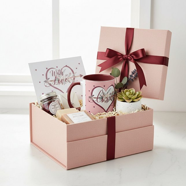 Blommig pil valentin mugg (Skapare uppladdad)