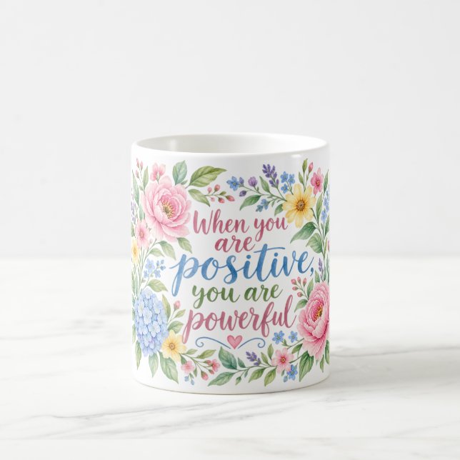 Blommig Positivitetsmugg Kaffemugg (Center)
