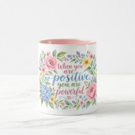 Blommig Positivitetsmugg Mugg