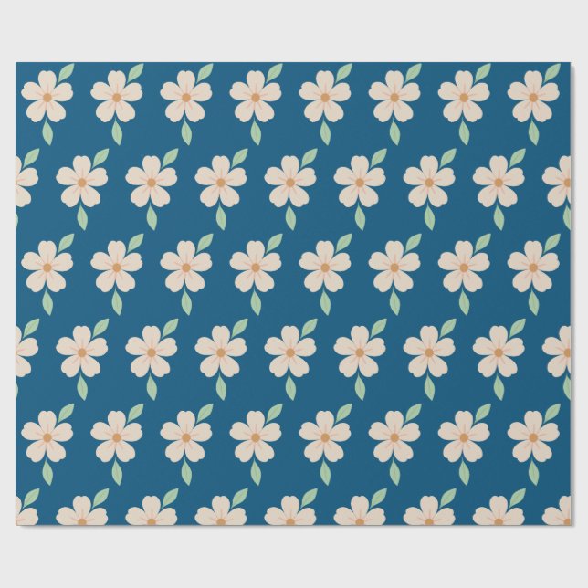 Blommig  presentpapper (Platt)