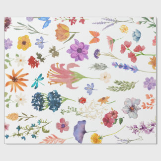 Blommig presentpapper för trädgård