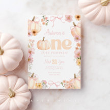 Blommig pumpa 1-års födelsedag Orange Rosa Slöja