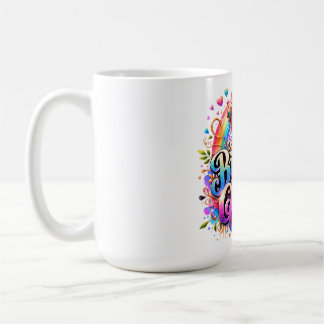 Blommig regnbåge födelsedagsdrottning kaffemugg