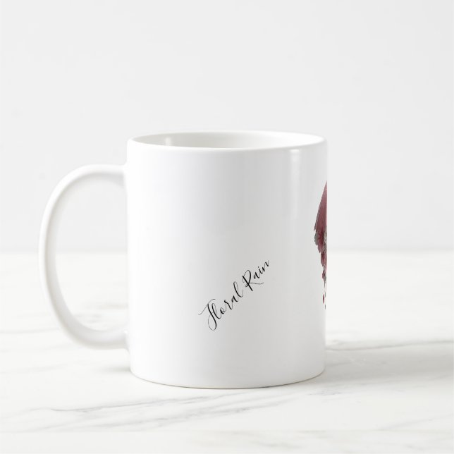 Blommig regnskur Bloomfall skyddad av vår dit Kaffemugg (Vänster)