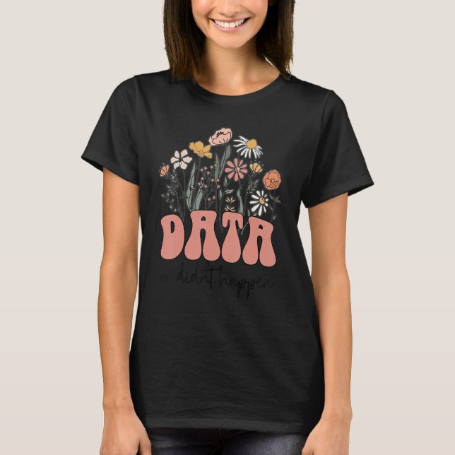 Blommig Retro Groovy Data Eller Det Hände Inte Aba T Shirt (Framsida)