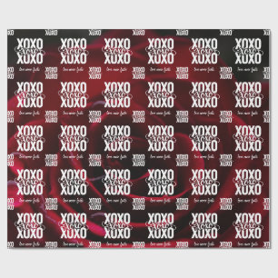 Blommig röd ros XOXO Kärlek misslyckas aldrig Alla Presentpapper