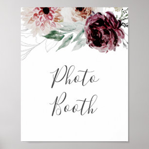 Blommig Romantik Fotobås Skylt