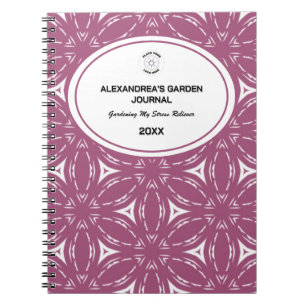 Blommig Rosa Akvarell Blommor Mönster Journal Anteckningsbok