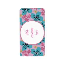 Blommig rosa anpassad mor adressetikett