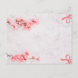 blommig rosa chic inbjudningskort