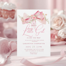 blommig rosa rosett babyflicka coquette babyfest