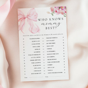 Blommig Rosa Slöja Baby Shower Aktivitetsspel