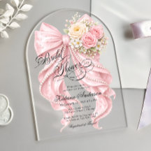 Blommig Rosa Slöja Elegant Bröllopsdusch