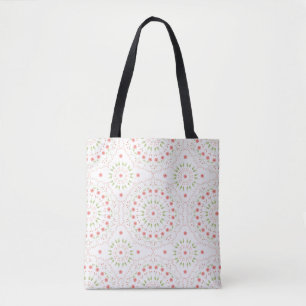 Blommig Rosa Söt Chic Minimalistisk Mandala Mönste Tygkasse