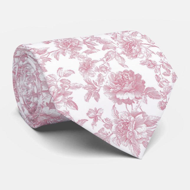 Blommig rosa toile slips (Rullad)