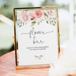 Blommig rosablommig stapel poster