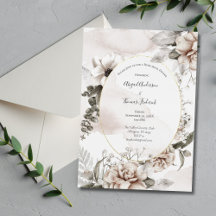 Blommig rosabränd grå elegant repetitionsmiddag