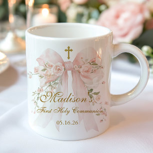 Blommig rosett Första nattvarden Religiös förmån Mugg