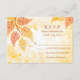 Blommig RSVP-kort för bröllop OSA Kort