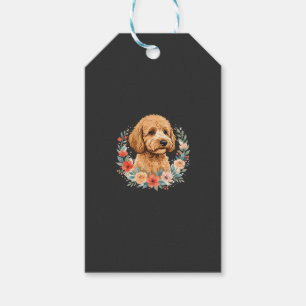 Blommig Rund Hund Sublimering Presentetikett