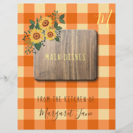 Blommig rustik gårdsrecept arrangör separator